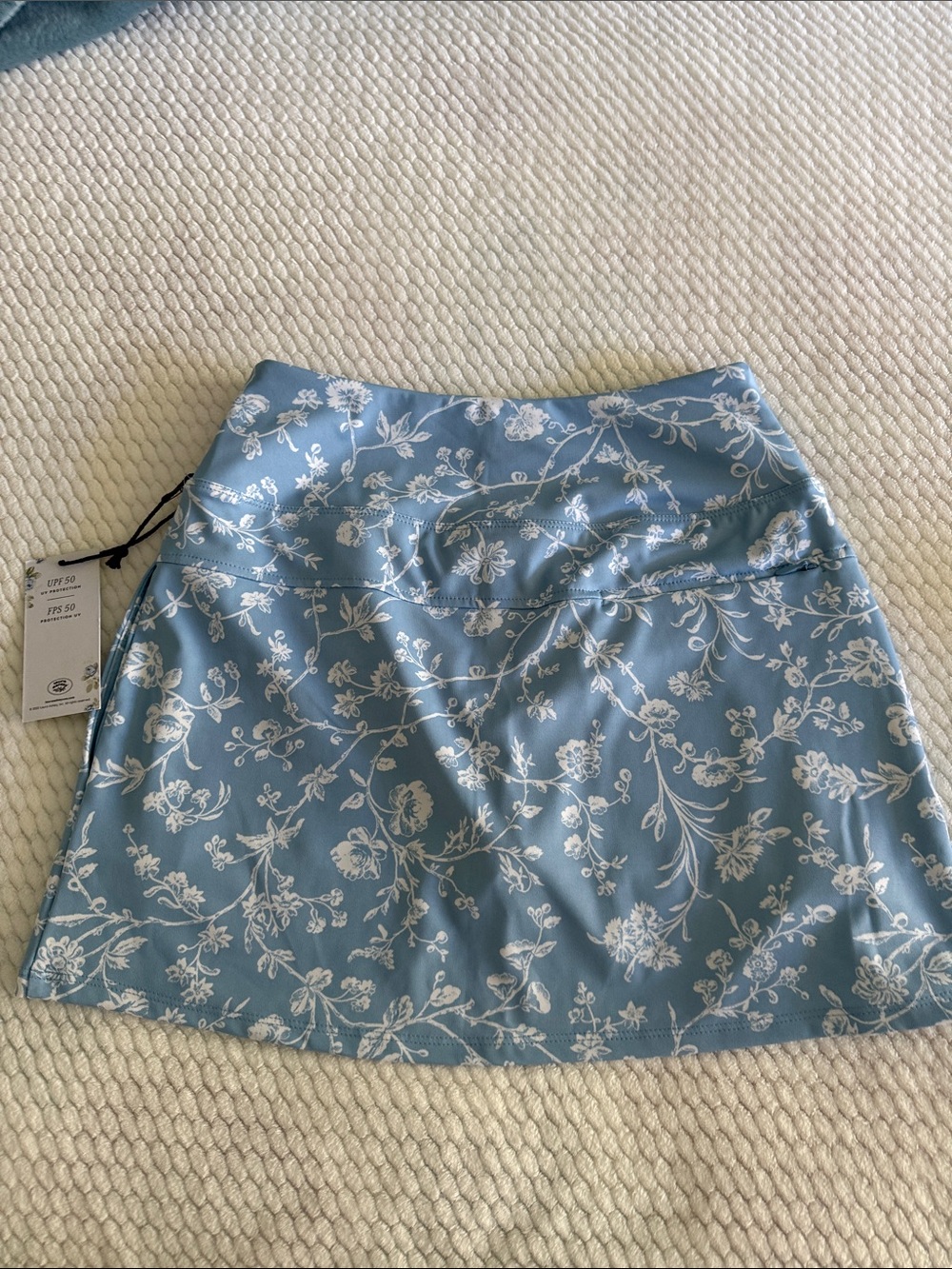 Laura Ashley Sky Blue Floral Mini Skort Set for Golf & Tennis -- NWT - Picture 4 of 10